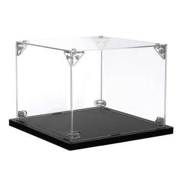 Uxcell 6x6x4 Inches Acrylic Display Case Assemble Cube Dustproof Showcase, Clear