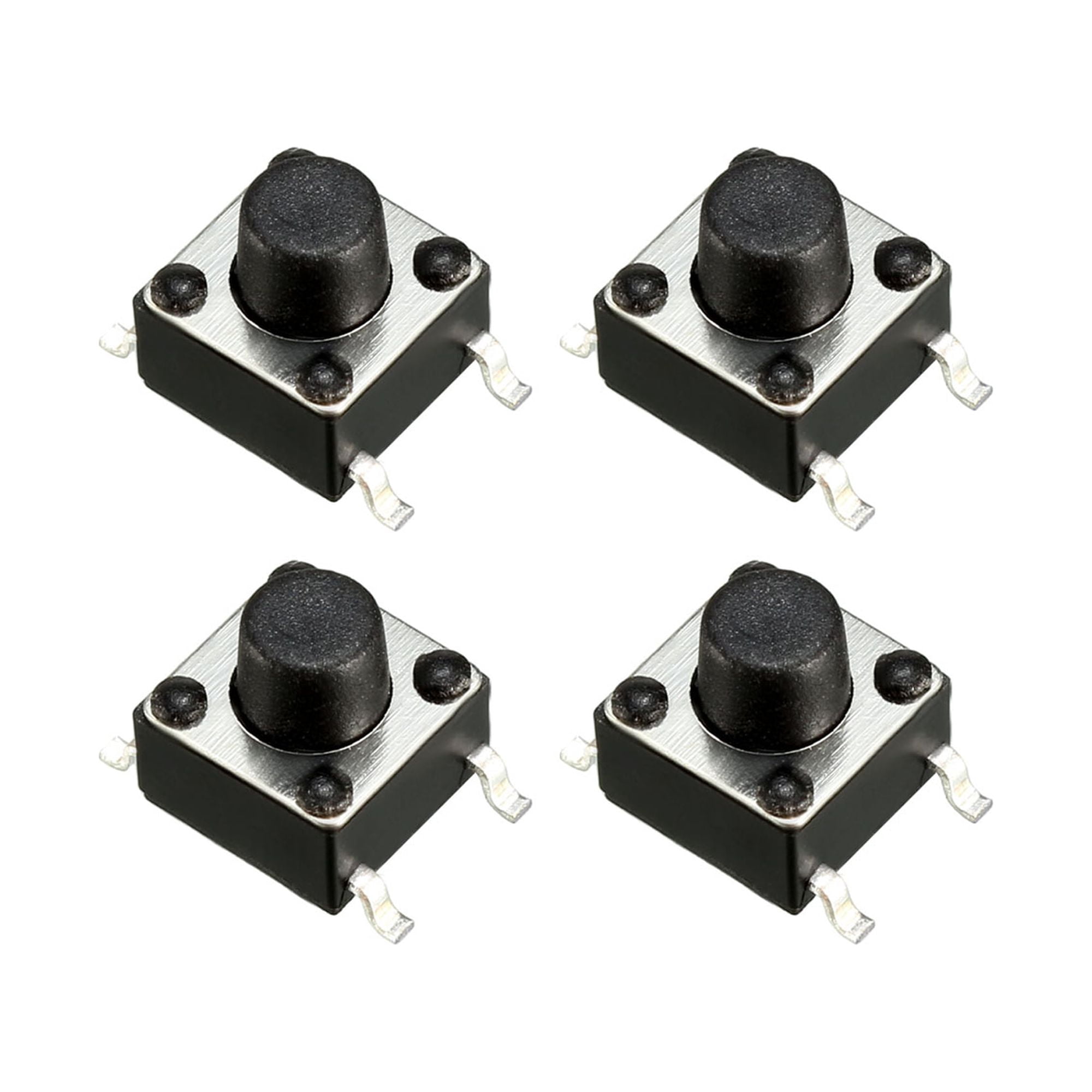 Lot De 100 Interrupteurs Tactiles Momentanés 6x6 Mm - 4 Broches DIP - Pour Circuits Imprimés (PCB)