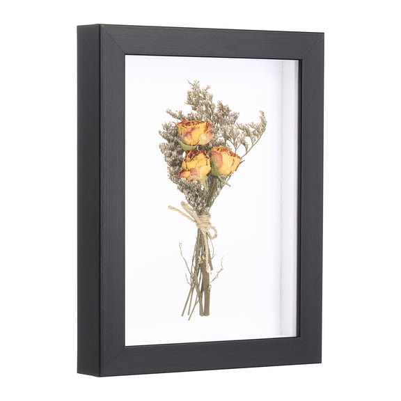 Uxcell 6x8 Inch Shadow Box Display Frame, 2cm Deep Photo Shadow Box Plastic Display Case Wall Mount & Tabletop Display for DIY Photos Flowers Memorabilia Wedding Birthday, Black