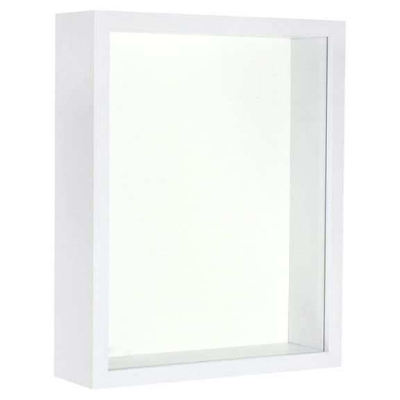 Uxcell 6x8 Shadow Box Frame Wooden Dried Flower Display Stand Floating Photo Frame White