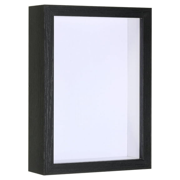 Uxcell 6x8 Shadow Box Frame Wooden Dried Flower Photo Frame Floating Photo Frame Black