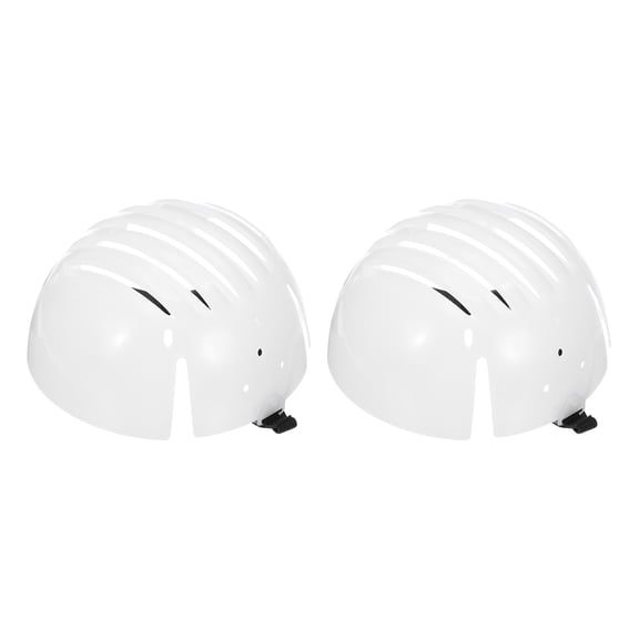Uxcell 7.09 Inch 2 Set Adjustable Helmet Strap Accessory for Hard Hat with Protective Buckle White/Black