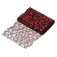 thumbnail image 1 of Uxcell 7.1 Inch Wide 5 Yard Lace Ribbon Floral Pattern Black+Red Lace Trim Ribbon for Sewing Making, 1 of 5