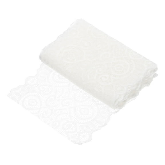 Uxcell 7.1 Inch Wide 5 Yard Lace Ribbon Floral Pattern Light White Lace Trim Ribbon for Sewing Making