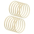 thumbnail image 1 of Uxcell 7.1 Inch Wooden Floral Hoop, 12 Pcs Bamboo Round Macrame Wreath Dream Catcher Rings, Wood, 1 of 6