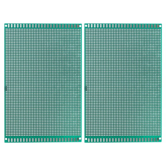 Uxcell 7.1" x 4.7" Double Sided PCB Board, 2 Pcs, Green