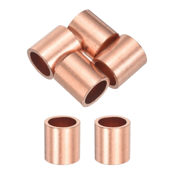 Uxcell 7/16" (11mm) Wire Rope Stop Sleeve, 4 Pcs Copper Crimping Loops Sleeve Oval Crimp Tube Connectors for Wire Rope Cable Ferrule Rigging Tackle