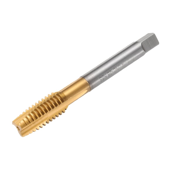 Uxcell 7/16-14 UNC B2 Spiral Point Thread Tap Titanium Coated Tapping Threading Tool