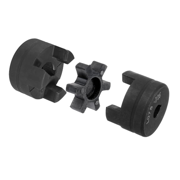 Uxcell 7/16" to 1"L075 Flexible 3-Piece L-Jaw Coupling Coupler Set