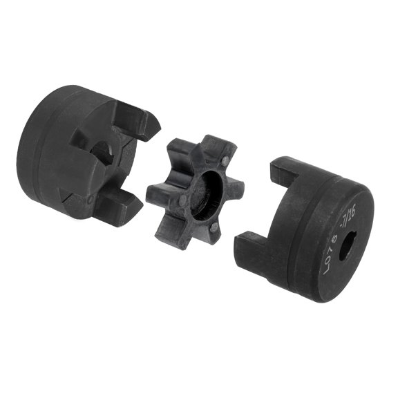 Uxcell 7/16" to 3/4"L075 Flexible 3-Piece L-Jaw Coupling Coupler Set