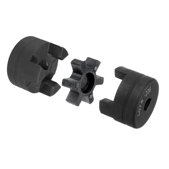 Uxcell 7/16" to 5/8"L075 Flexible 3-Piece L-Jaw Coupling Coupler Set