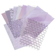 Uxcell 7.1x5.2" Scrapbook Texture Paper Set, 15pcs Mesh Fabric Craft Textured Paper Sheet, Purple