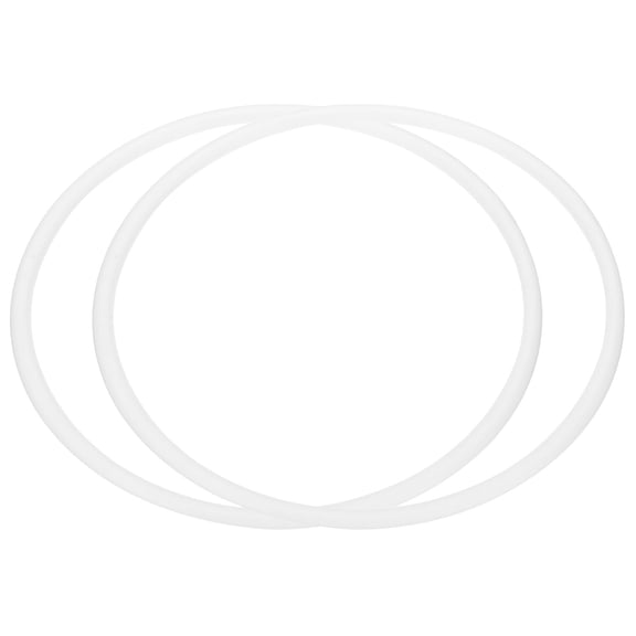 Uxcell 7.2 Inch Dream Catcher Rings, 2 Pcs Plastic Macrame Wreath Floral Round Ring Hoop, White