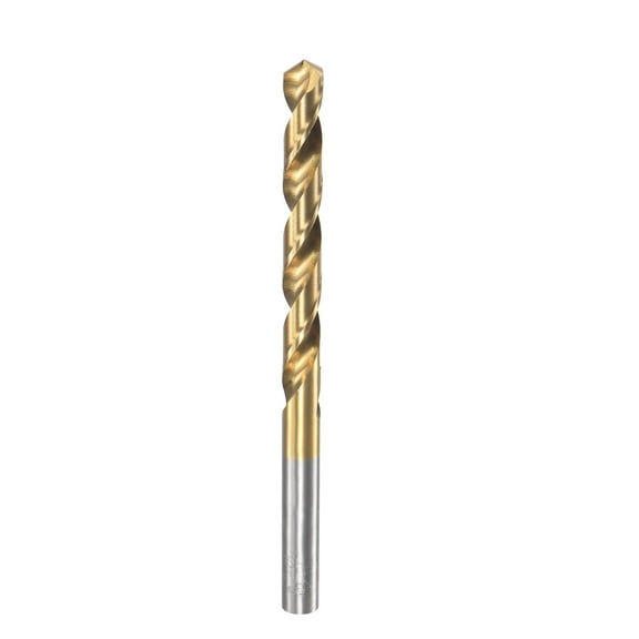 Uxcell 7.2mm High Speed Steel Straight Shank Twist Drill Bit Fully Ground Titanium Coated