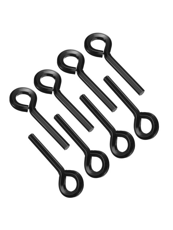 7/32 Inch Hex Key, 8 Pcs Hex Dogging Key Round Standard Hexagon Wrench Door Keychain for Push Bar Exit Device, Black