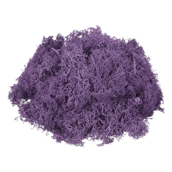 Uxcell 7.4oz Preserved Reindeer Moss Deep Purple Decorative Artificial Fake Moss