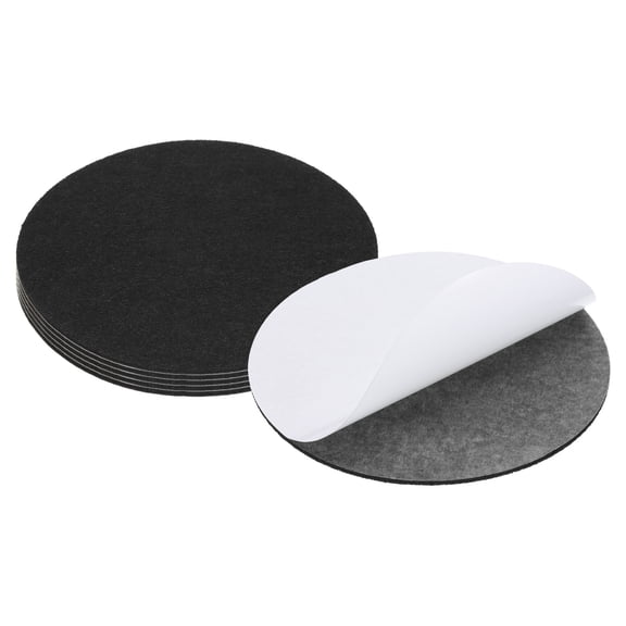 Uxcell 7.5 Inch Diameter Lamp Base Felt, 6Pack 3mm Thickness Round Soft Adhesive Felt, Black