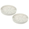 thumbnail image 1 of Uxcell Plant Saucers Tray, 2Pcs Durable Plastic Round Flower Pot Drip Tray, White 7.5 Inch, 1 of 5