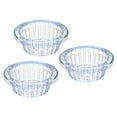 thumbnail image 1 of Uxcell 7.5 Inch Round Garden Plastic Mesh Cup Slotted Net Pot Basket for Flower Planting Blue 3 Pack, 1 of 5