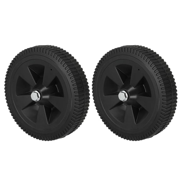 Uxcell 7.5" Universal Air Compressor Wheel with 0.5" Hole for Easy Mobility, Black 2 Pack