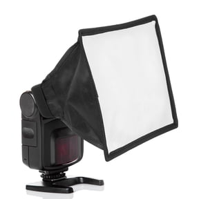 Uxcell 7.5" x 9" Flash Diffuser Light SoftBox, 2Pcs Universal Collapsible Flash Diffuser with Storage Pouch for Nikon SB-5000 SB-700 SB-300 SB-900 SB-910 SB-600 SB-4, Black