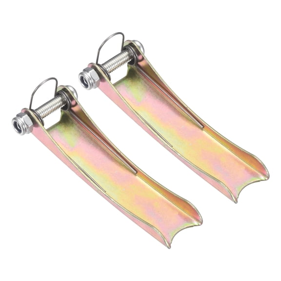 Uxcell 7.5T Hook Safety Latch Kit, 2 Pack Thickened Metal Clevis Slip Hook Replacement Latch for Towing Receiver Hitch Truck Trailer, Color Steel (3.1 Inch / 80mm)