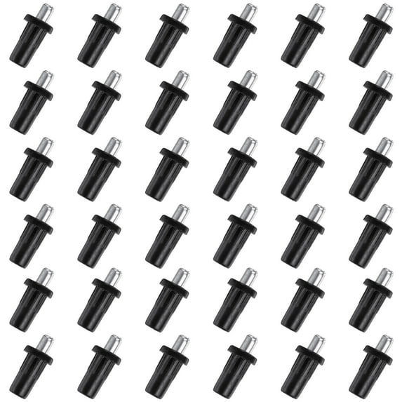 Uxcell 7.5mm Cabinet Door Repair Pins, Spring Loaded Pins Iron Center Shaft Door Panel Connector, Black, 36 Pcs