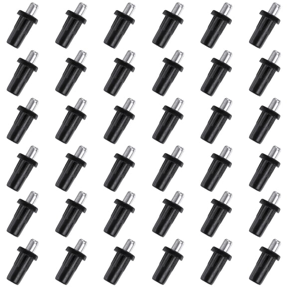 Uxcell 7.5mm Cabinet Door Repair Pins, Spring Loaded Pins Iron Center Shaft Door Panel Connector, Black, 36 Pcs