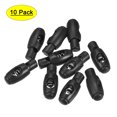 thumbnail image 1 of Uxcell 7.5mm Dia Hole Backpack Lanyard Plastic Cord Locks Ends Black 10 Pack, 1 of 7