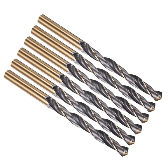 Uxcell 7.5mm Drill Bit, Jobber Straight Shank M2 High-Speed Steel 135° for Stainless Steel Hard Metal - 6 Pack