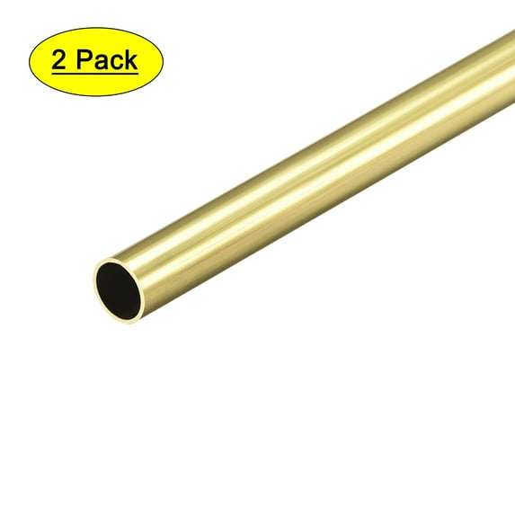 Uxcell 7.5mm OD 0.5mm Wall Thickness 300mm Length Brass Round Tube 2 Pack