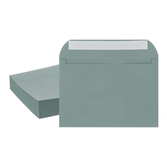 Uxcell 7.5x5.5 Inch Invitation Envelopes, 50 Pcs Self-Seal for A7 Weddings and Cards Gray
