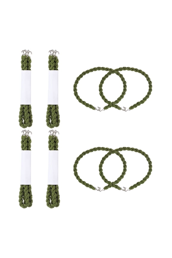 7 7/8 Inch Elastic Boot Bands Straps with Hooks, 12 Pack Elastic Garter Straps Shoes Rope for Pants Hiking, Green