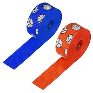 4 Rolls Volleyball Ribbons Volleyball Decorations Sports Ribbons for Crafts Gift Wrapping Party Decor, Size: 450X2.2CM