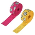 thumbnail image 1 of Uxcell 7/8"5Yard Volleyball Grosgrain Craft Ribbon Polyester Burlap Ribbon Rose Red Yellow 2 Roll, 1 of 6