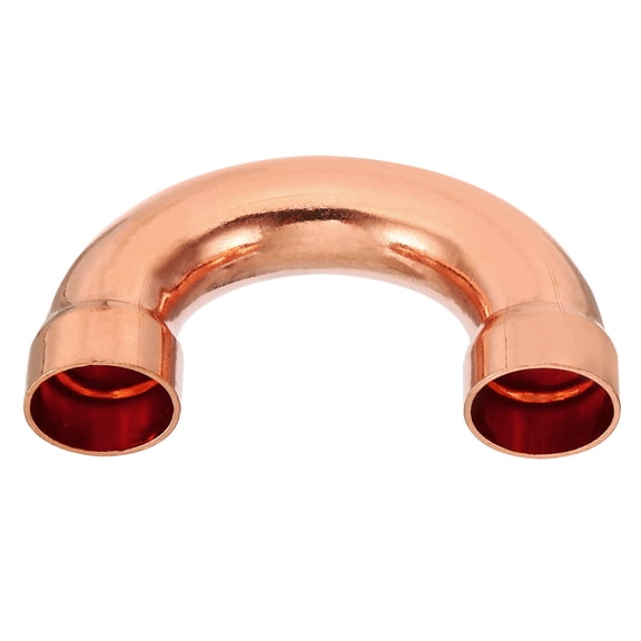 Uxcell 7/8" ID Copper Pipe Fittings, 180 Degree Return Bend Copper Pipe Sweat Welding Solder Connection for HVAC