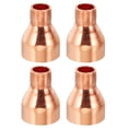 thumbnail image 1 of Uxcell 7/8" to 1/2" ID Copper Reducer, 4pcs Copper Reducing Coupling Pressure Fitting Pipe Tube Connector Adapter, 1 of 5