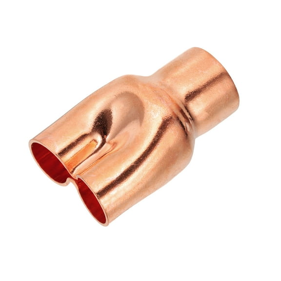 Uxcell 7/8" x 5/8" x 5/8" ID Tee Y Type Copper Fitting, 1 Pcs Welding Joint Split Union or HVAC Air Conditioning