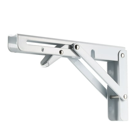 Uxcell 7.87" Folding Bracket for Shelves Table Desk Wall Mounted Support Collapsible Long Self White