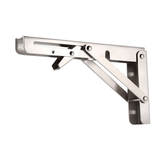 Uxcell 7.87" Folding Bracket for Shelves Table Desk Wall Mounted Support Collapsible Long Self