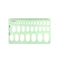 thumbnail image 1 of Uxcell 7.87'' Geometric Drawing Template Oval Style Measuring Ruler Plastic  Green 1pcs, 1 of 5