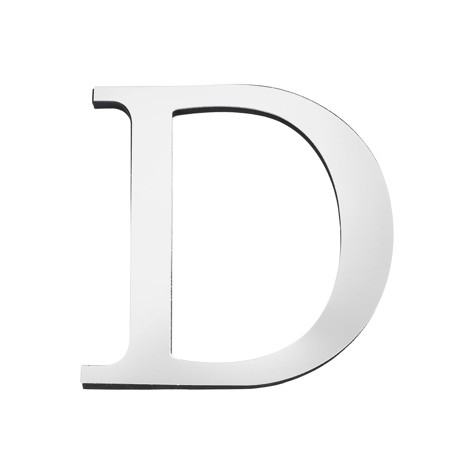 Uxcell 7.87 Inch 3D Acrylic Alphabet Mirror Wall Stickers Letter D Self ...