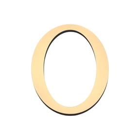 Uxcell 7.87 Inch 3D Acrylic Alphabet Mirror Wall Stickers Letter O Self Adhesive Letter Sign for Home Decoration Light Gold
