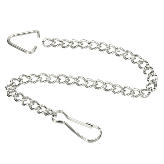 Uxcell 7.87" Toilet Handle Lever Flush Replacement Flappers Chain Stainless Steel Silver Tone 3pcs