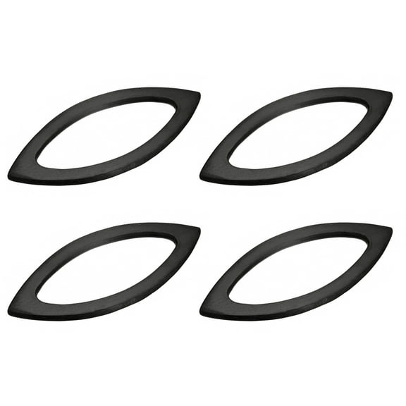 Uxcell 7.87" Wooden Oval Shape Handbag Handle Replacement for Purse Making, 4Pack Black