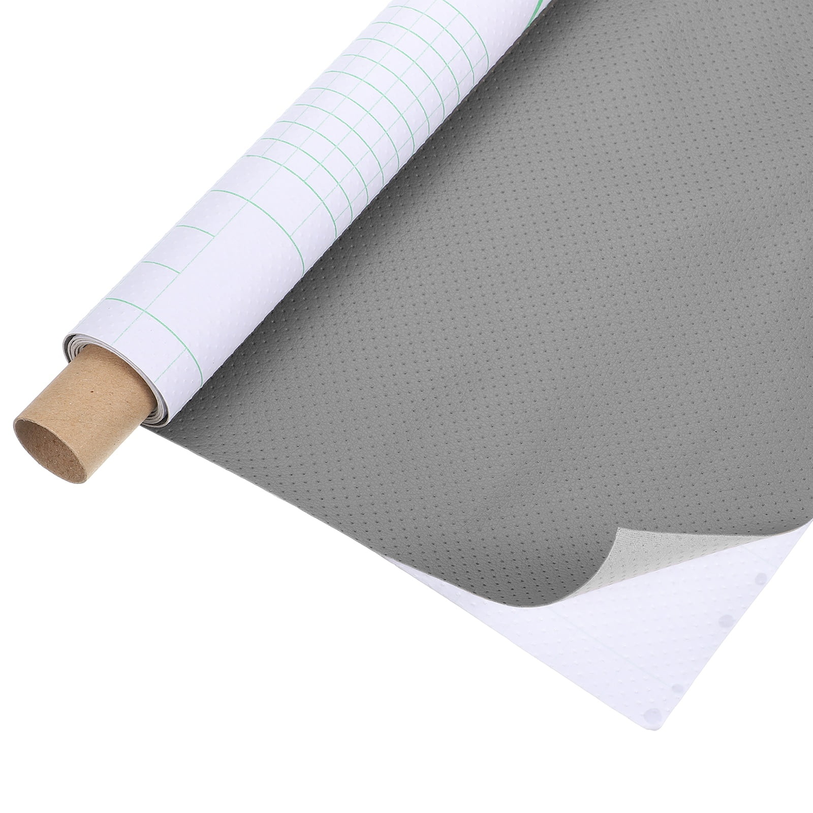 Uxcell 17.72 x 78.74 inch Leather Repair Patch, Breathable Perforated Self Adhesive Repair Patch for Furniture Couch Car Seats Sofa Repair 1Pcs (Gray)