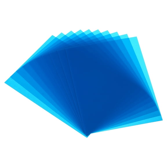 Uxcell 7.87 x 5.7 Inch Shrink Plastic Sheets, 10 Pack Printable Sanded Blank Shrink DIY Craft Film Paper, Blue