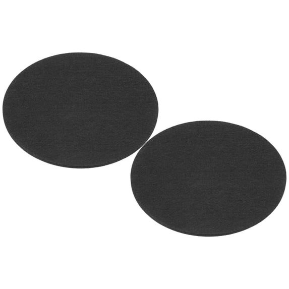 Uxcell 7.9" Dia. Adhesive Non-Slip Backed Felt, 2 Pcs 5mm Thick Round Lamp Base Anti-Slip Mat Anti-Scratch Pad, Black
