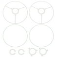 thumbnail image 1 of Uxcell 7.9 Inch Lamp Shade Ring, 2 Set Lamp Shade Frame with E27 to E26 or E14 Adapter Lampshade Frame Wire with Conversion Ring, 1 of 7