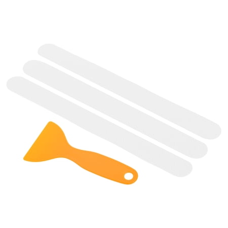 Uxcell 7.9 x 0.8" Non Slip Bathtub Stickers Non-Slip Traction Strips Square with Scraper, Clear 6 Pack